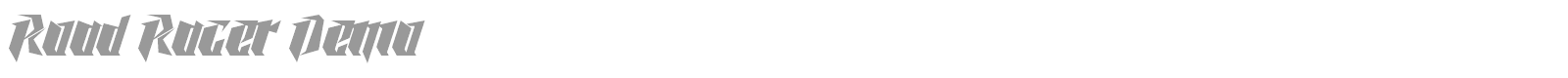 Road Racer font preview